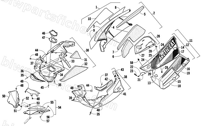 SKID PLATE AND SIDE PANEL ASSEMBLY diagram