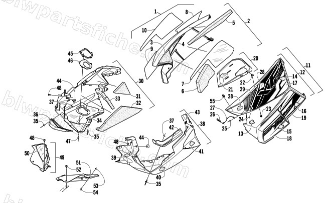 SKID PLATE AND SIDE PANEL ASSEMBLY diagram