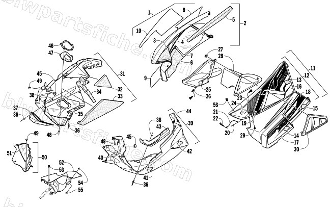 SKID PLATE AND SIDE PANEL ASSEMBLY diagram