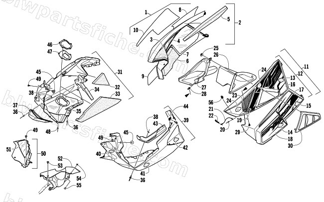 SKID PLATE AND SIDE PANEL ASSEMBLY diagram