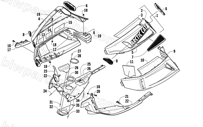 SKID PLATE AND SIDE PANEL ASSEMBLY diagram