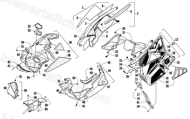 SKID PLATE AND SIDE PANEL ASSEMBLY diagram
