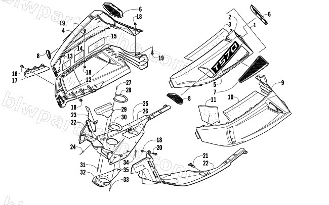 SKID PLATE AND SIDE PANEL ASSEMBLY diagram
