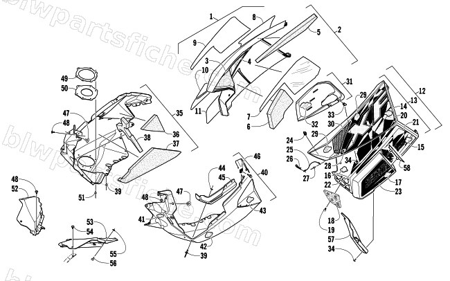 SKID PLATE AND SIDE PANEL ASSEMBLY diagram