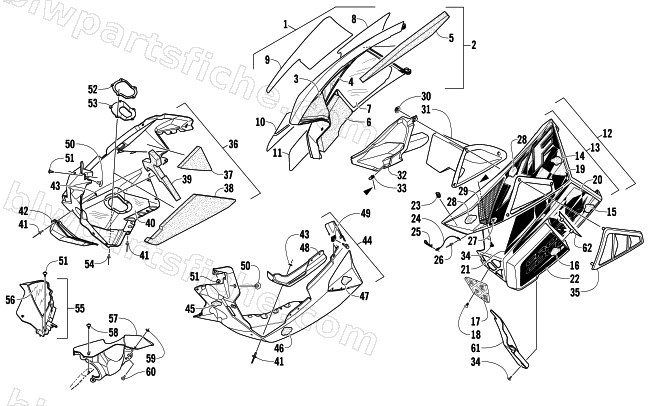 SKID PLATE AND SIDE PANEL ASSEMBLY diagram