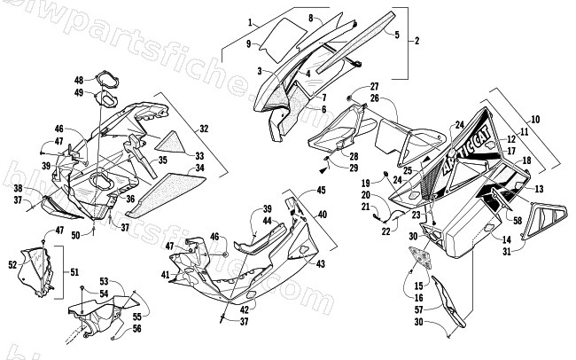SKID PLATE AND SIDE PANEL ASSEMBLY diagram