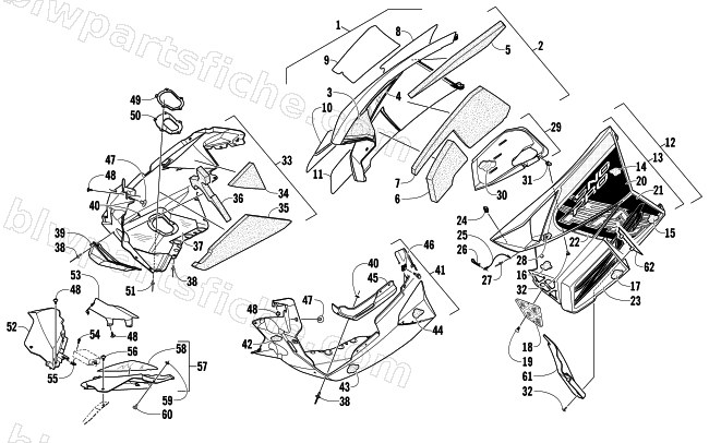 SKID PLATE AND SIDE PANEL ASSEMBLY diagram