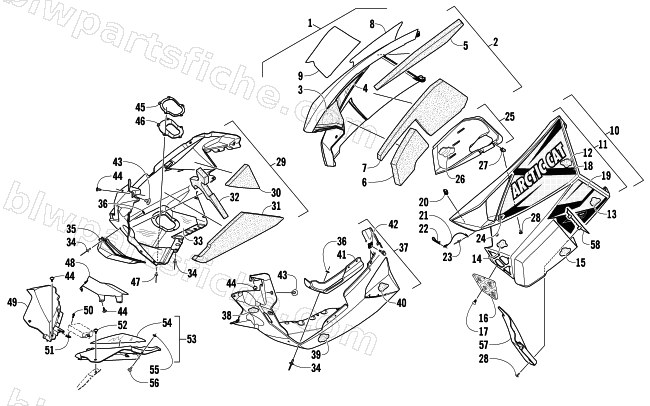 SKID PLATE AND SIDE PANEL ASSEMBLY diagram