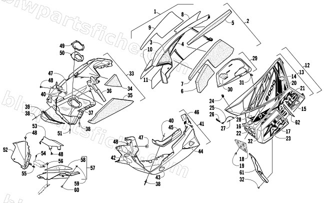SKID PLATE AND SIDE PANEL ASSEMBLY diagram