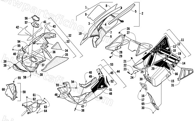 SKID PLATE AND SIDE PANEL ASSEMBLY diagram