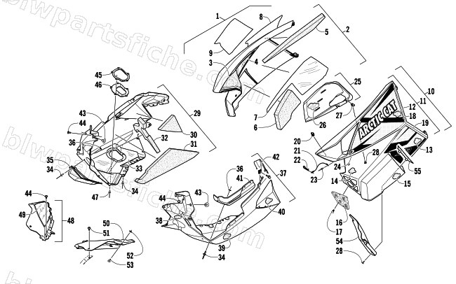 SKID PLATE AND SIDE PANEL ASSEMBLY diagram