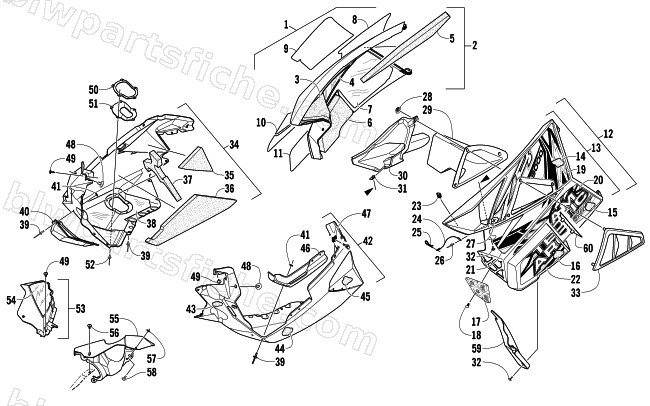 SKID PLATE AND SIDE PANEL ASSEMBLY diagram