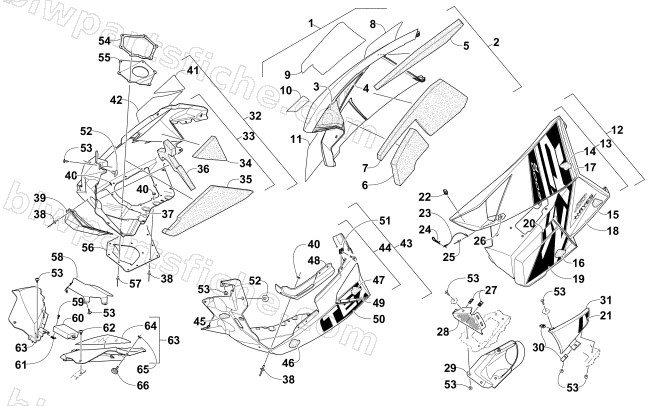 SKID PLATE AND SIDE PANEL ASSEMBLY diagram