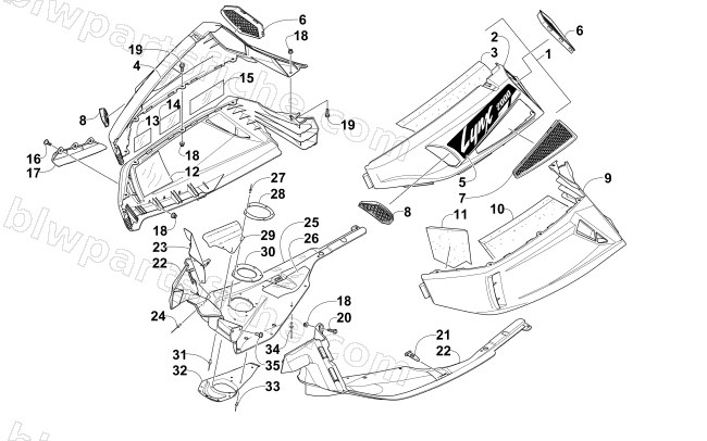 SKID PLATE AND SIDE PANEL ASSEMBLY diagram