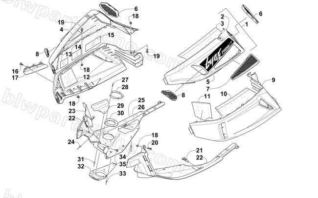 SKID PLATE AND SIDE PANEL ASSEMBLY diagram