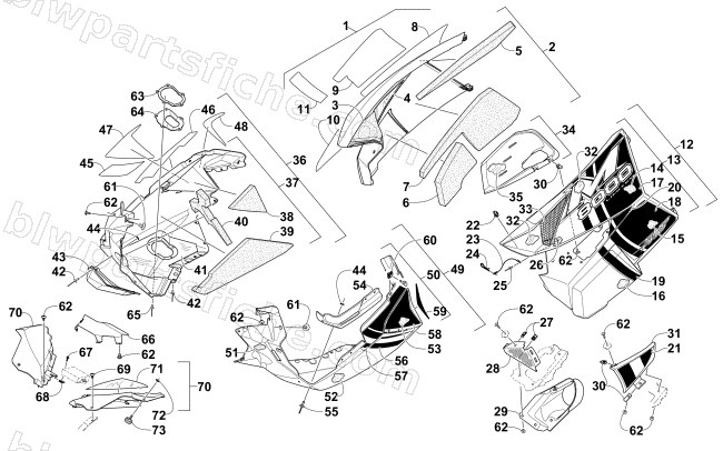 SKID PLATE AND SIDE PANEL ASSEMBLY diagram