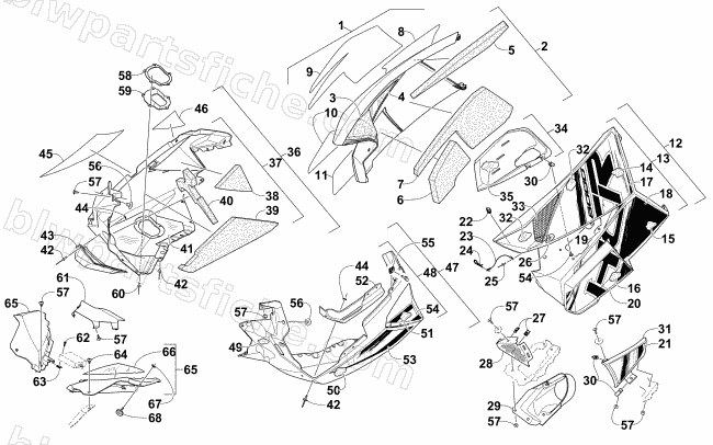 SKID PLATE AND SIDE PANEL ASSEMBLY diagram