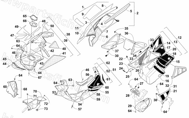 SKID PLATE AND SIDE PANEL ASSEMBLY diagram