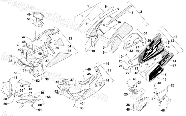 SKID PLATE AND SIDE PANEL ASSEMBLY diagram