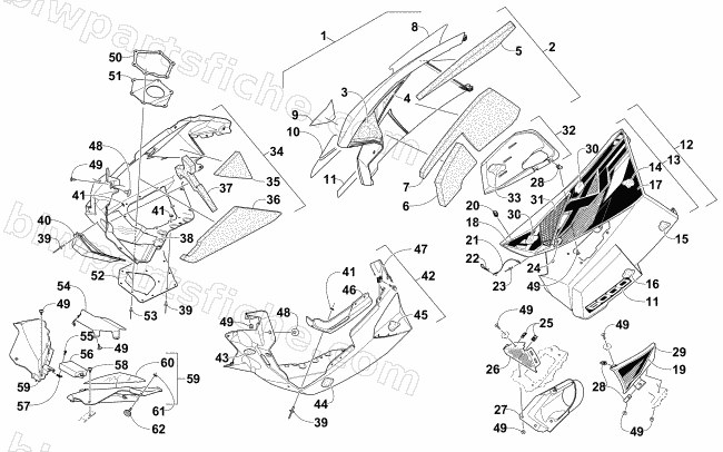 SKID PLATE AND SIDE PANEL ASSEMBLY diagram