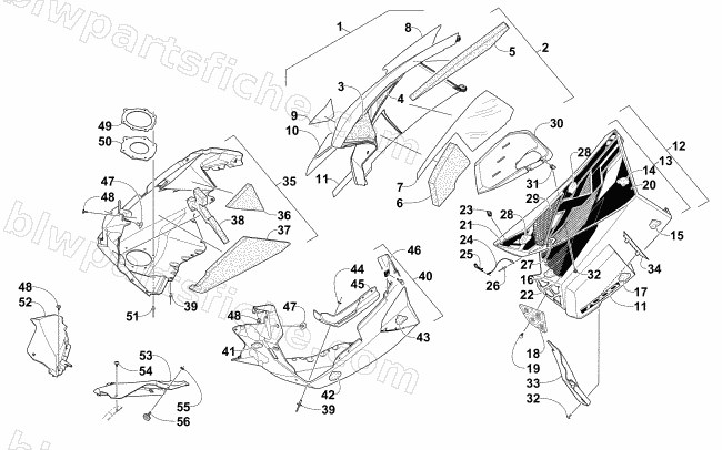 SKID PLATE AND SIDE PANEL ASSEMBLY diagram