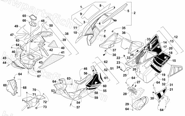 SKID PLATE AND SIDE PANEL ASSEMBLY diagram