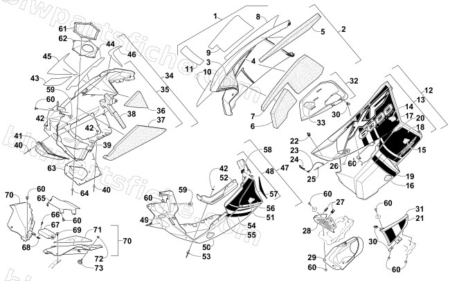 SKID PLATE AND SIDE PANEL ASSEMBLY diagram