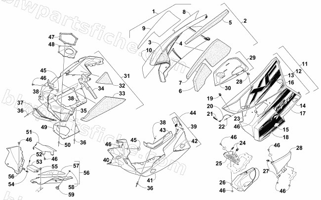 SKID PLATE AND SIDE PANEL ASSEMBLY diagram