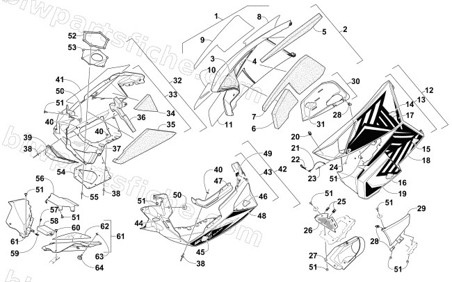 SKID PLATE AND SIDE PANEL ASSEMBLY diagram