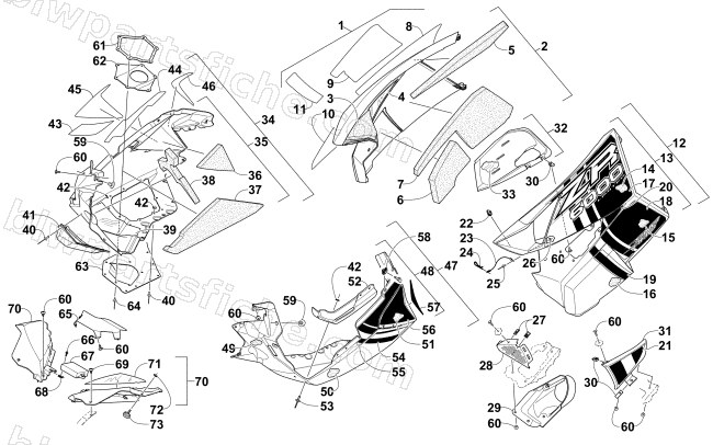 SKID PLATE AND SIDE PANEL ASSEMBLY diagram