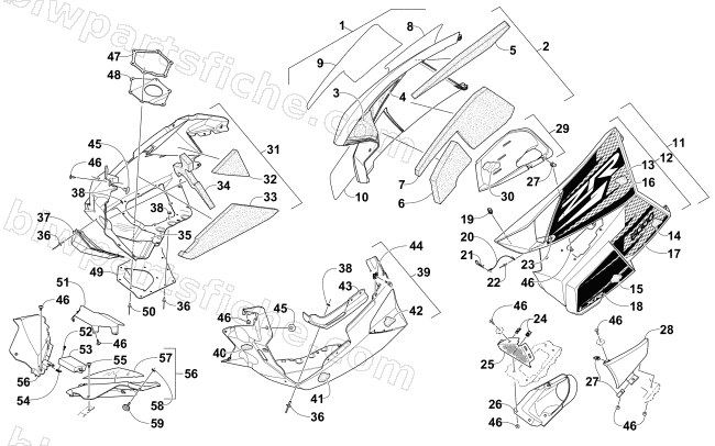 SKID PLATE AND SIDE PANEL ASSEMBLY diagram