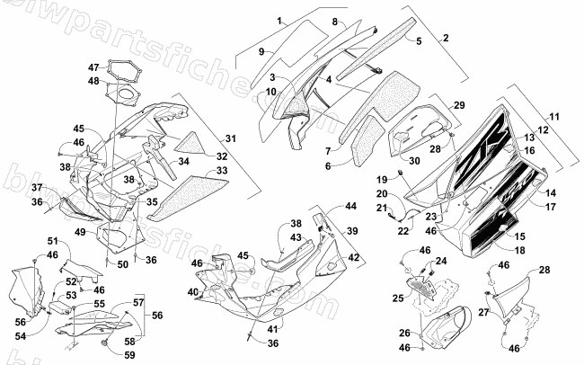 SKID PLATE AND SIDE PANEL ASSEMBLY diagram