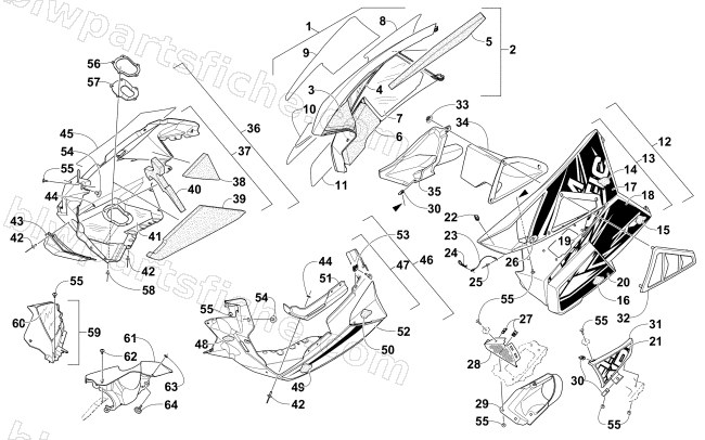 SKID PLATE AND SIDE PANEL ASSEMBLY diagram