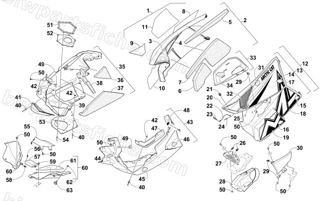 SKID PLATE AND SIDE PANEL ASSEMBLY diagram