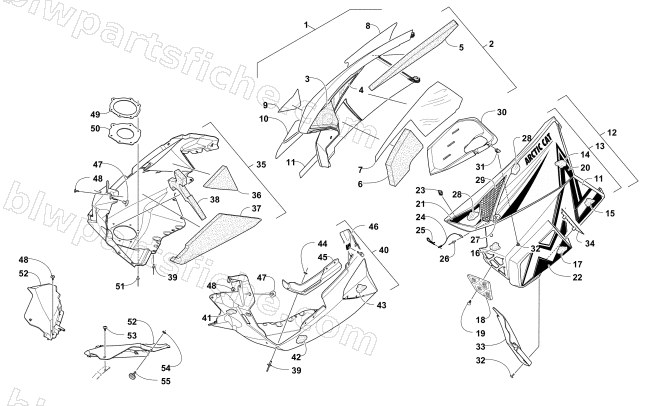 SKID PLATE AND SIDE PANEL ASSEMBLY diagram