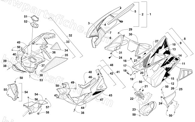 SKID PLATE AND SIDE PANEL ASSEMBLY diagram