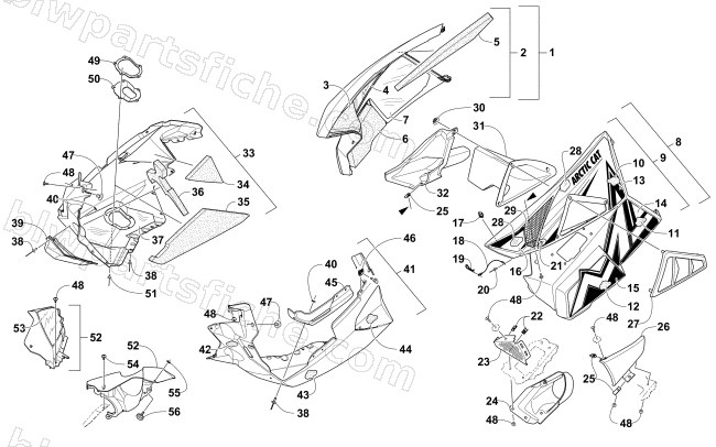 SKID PLATE AND SIDE PANEL ASSEMBLY diagram