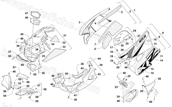 SKID PLATE AND SIDE PANEL ASSEMBLY diagram