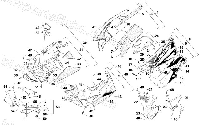 SKID PLATE AND SIDE PANEL ASSEMBLY diagram