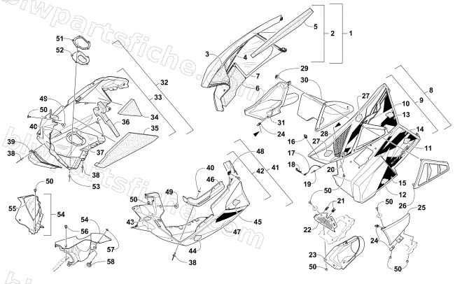SKID PLATE AND SIDE PANEL ASSEMBLY diagram