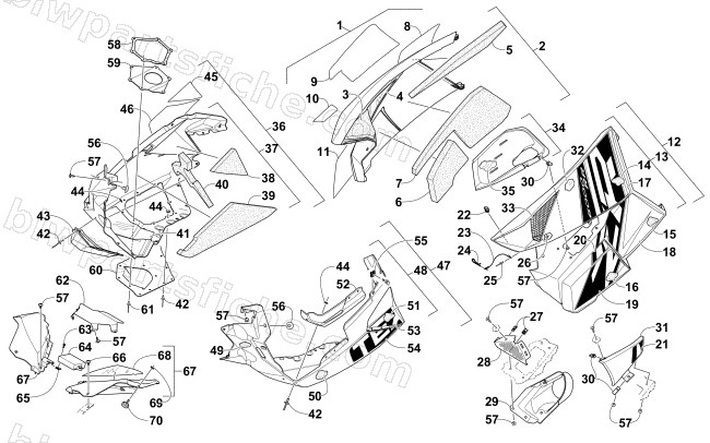 SKID PLATE AND SIDE PANEL ASSEMBLY diagram
