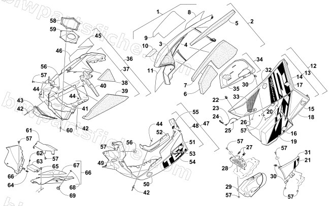 SKID PLATE AND SIDE PANEL ASSEMBLY diagram