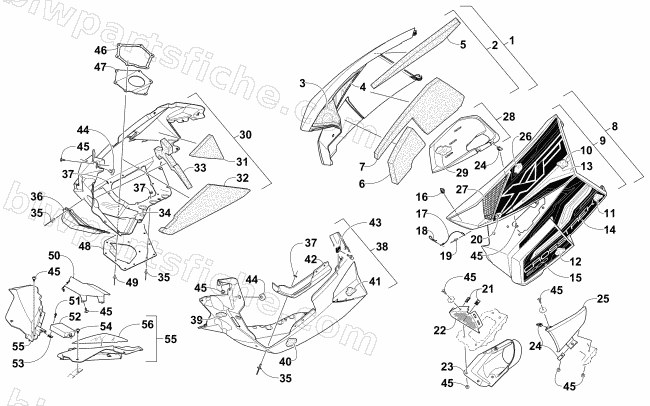 SKID PLATE AND SIDE PANEL ASSEMBLY diagram