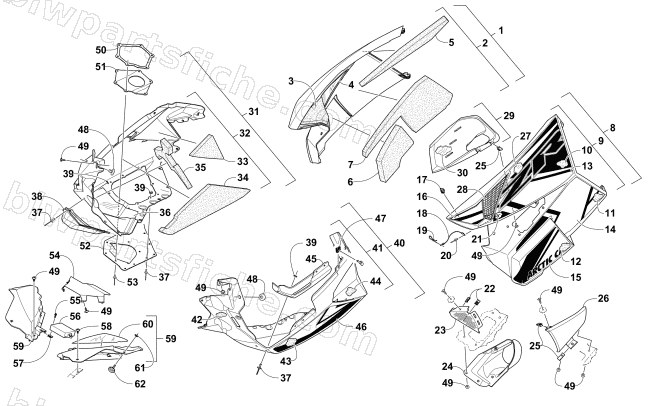 SKID PLATE AND SIDE PANEL ASSEMBLY diagram