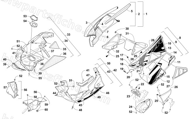 SKID PLATE AND SIDE PANEL ASSEMBLY diagram