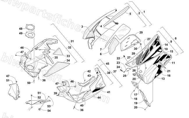 SKID PLATE AND SIDE PANEL ASSEMBLY diagram