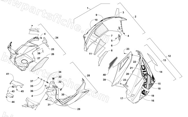 SKID PLATE AND SIDE PANEL ASSEMBLY diagram