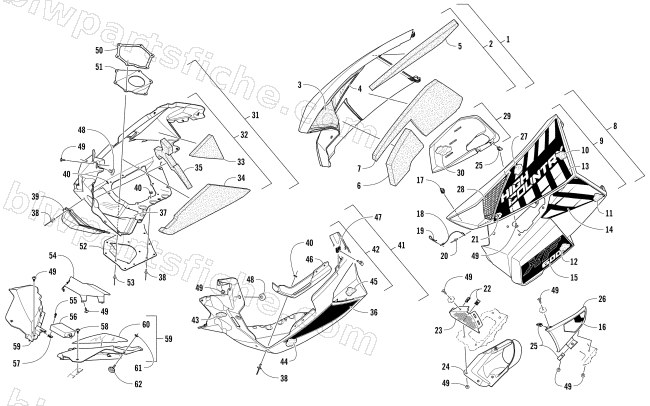 SKID PLATE AND SIDE PANEL ASSEMBLY diagram