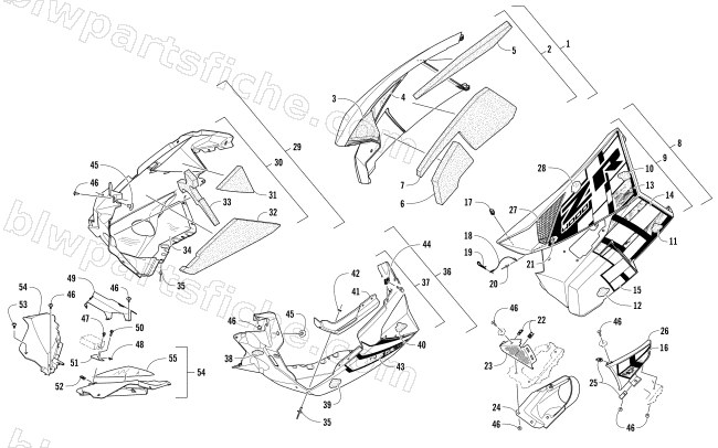 SKID PLATE AND SIDE PANEL ASSEMBLY diagram