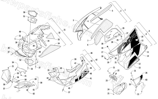 SKID PLATE AND SIDE PANEL ASSEMBLY diagram